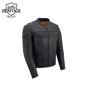 Men Leather Sporty Jacket