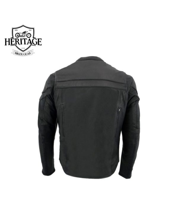 Men's Black 'Cool-Tec' Leather Sporty Jacket