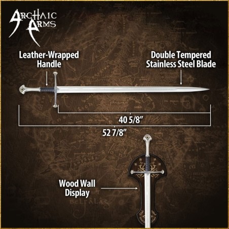 Anduril Sword of King Elessar - Authentic Lord of the Rings Collectible