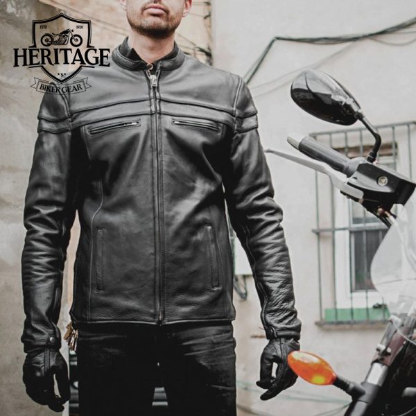 Maverick Men's Motorcycle Leather Jacket