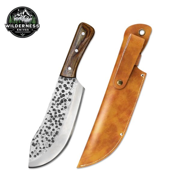 Premium Hand-Forged Butcher Knife with Carbon Steel Blade