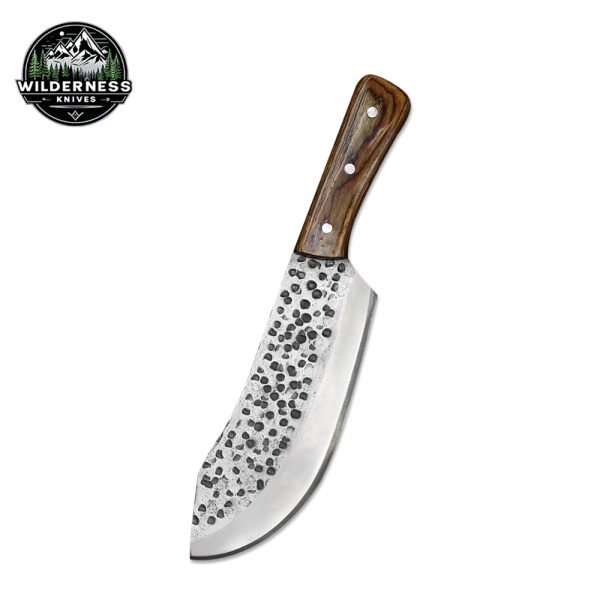 Premium Hand-Forged Butcher Knife with Carbon Steel Blade