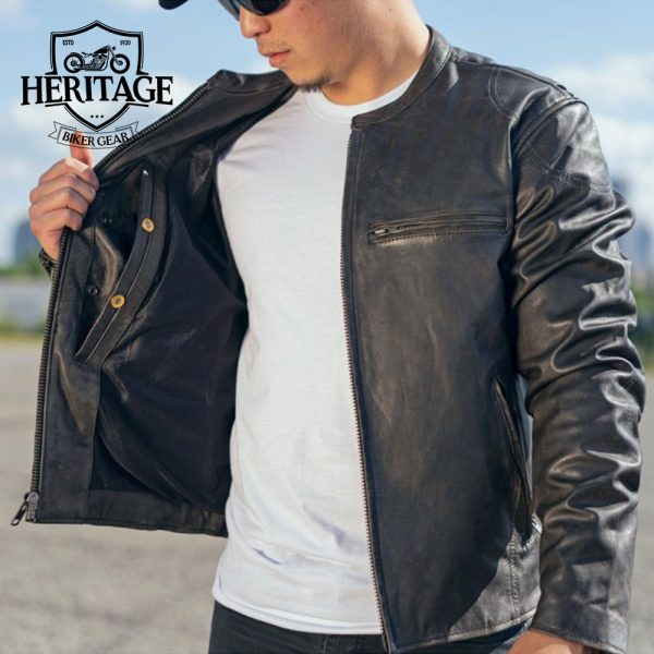 Indy Men's Motorcycle Leather Jacket