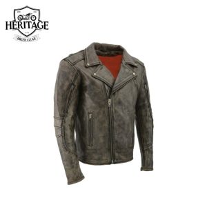 Triple Stitched Motorcycle Leather Jacket