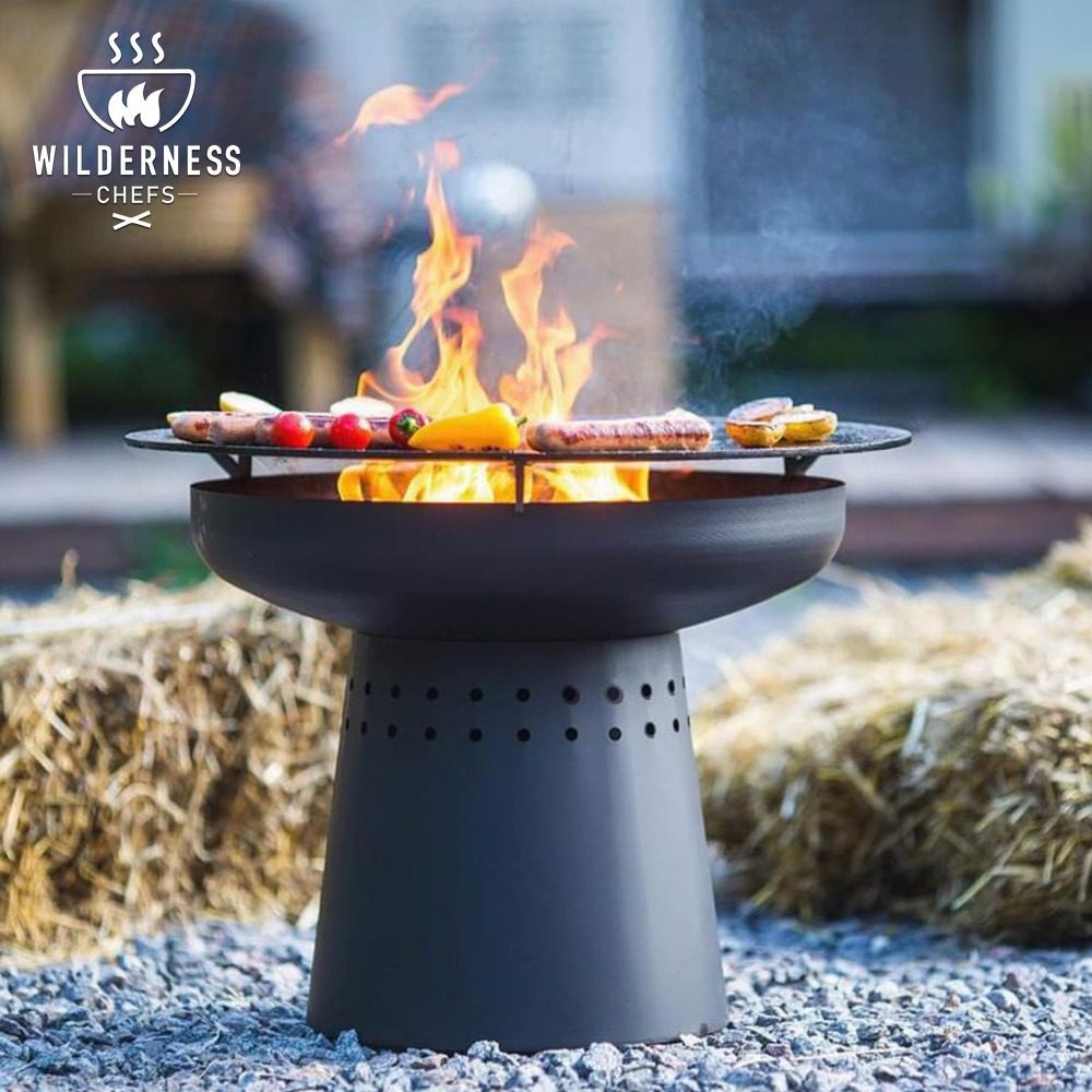 Fire pit with BBQ griddle plate, Fire Bowl