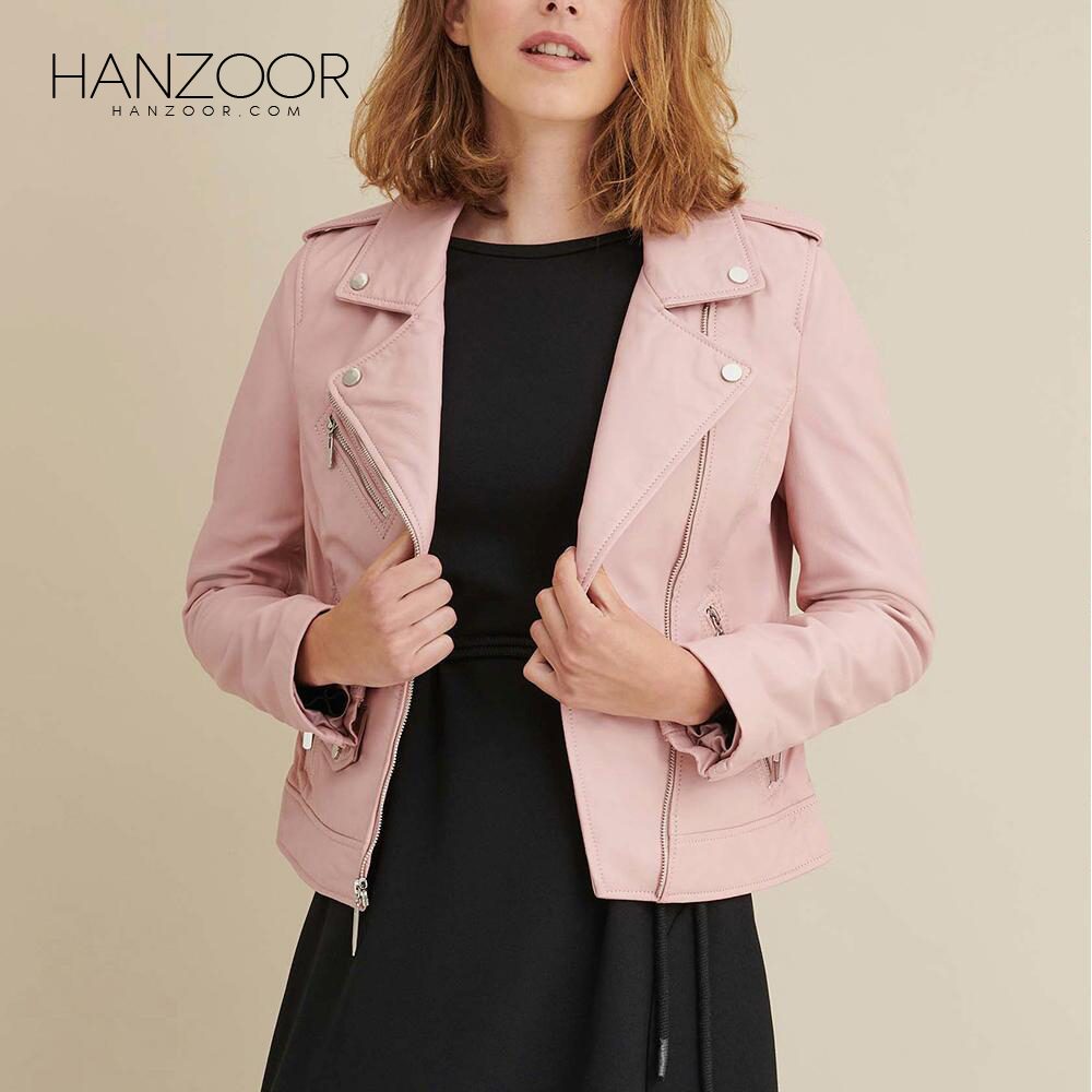 Women’s Blush Leather Jacket