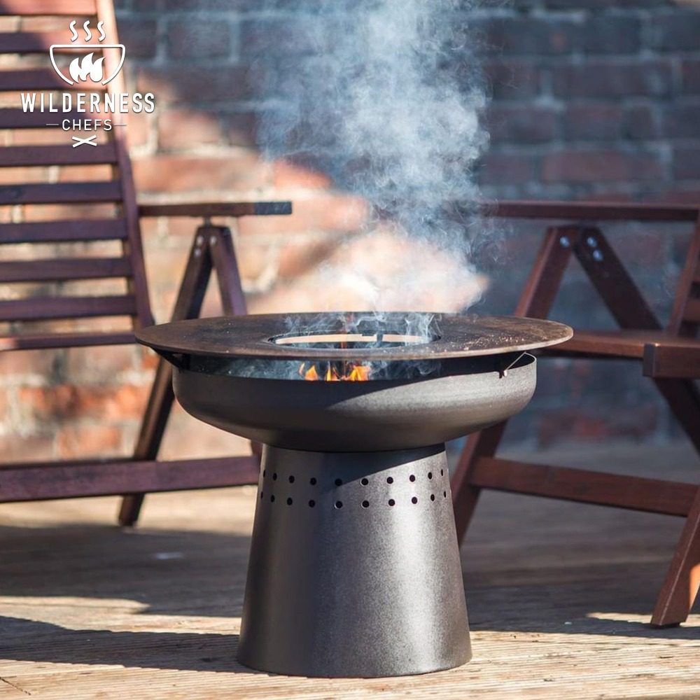 Fire pit with BBQ griddle plate, Fire Bowl