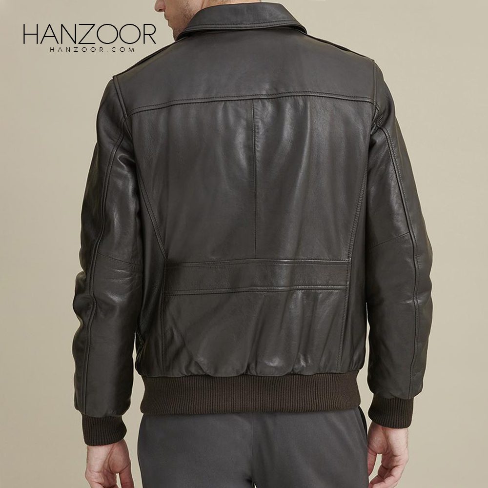 Men’s Brown Bomber Leather Jacket