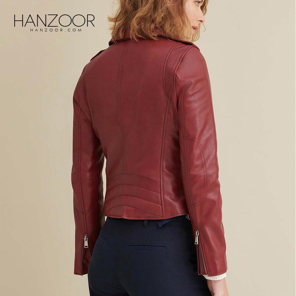 Women’s Maroon Leather Jacket