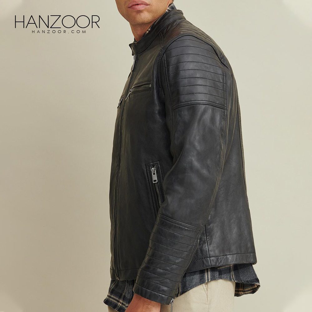 Men’s Black Moto Leather Jacket