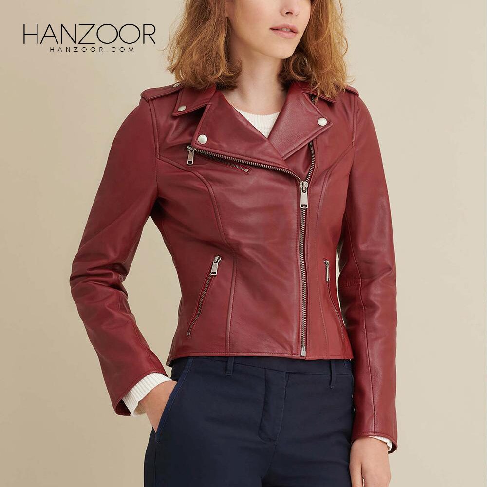 Women’s Maroon Leather Jacket