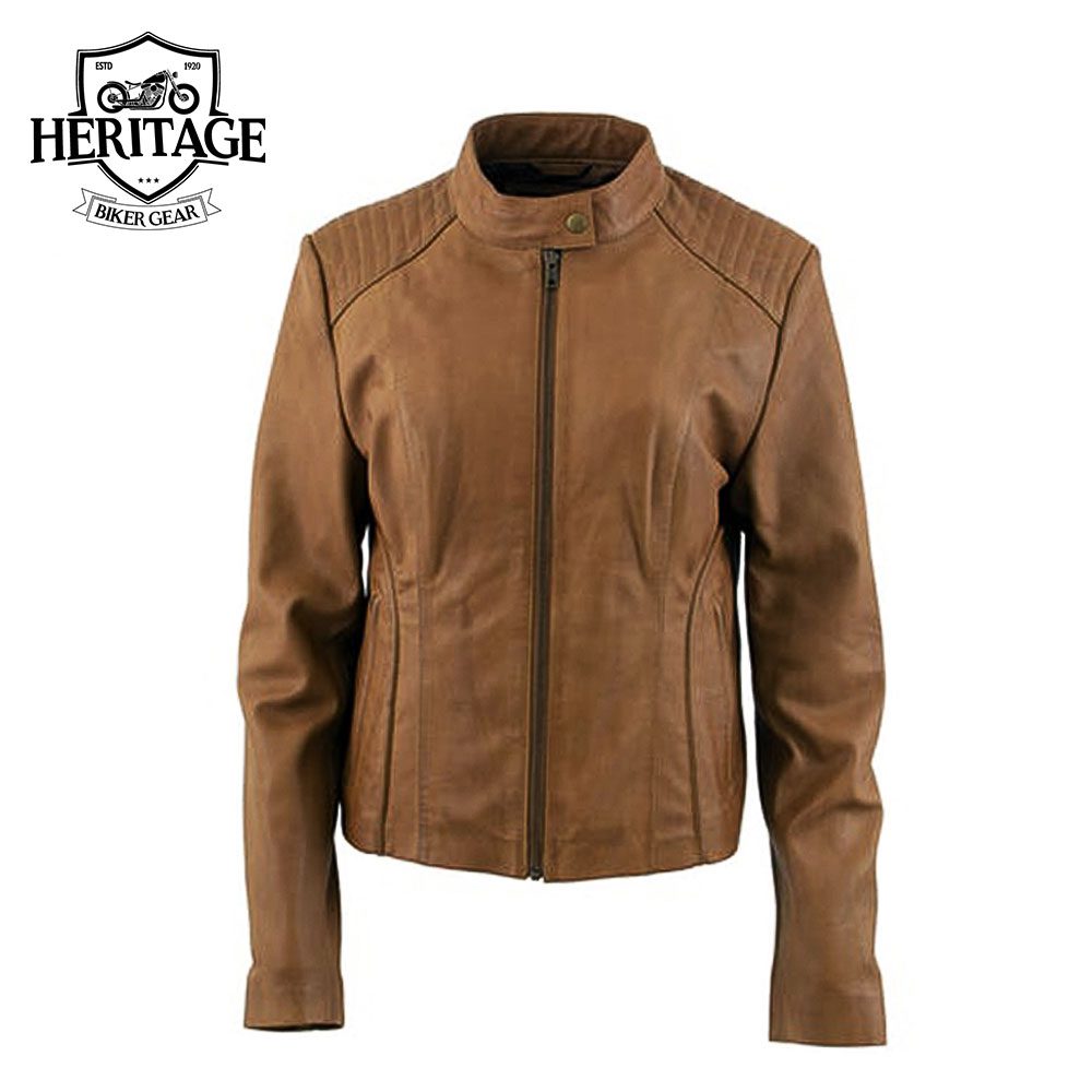 Gal Ladies Scuba-Style Motorbike Leather Jacket