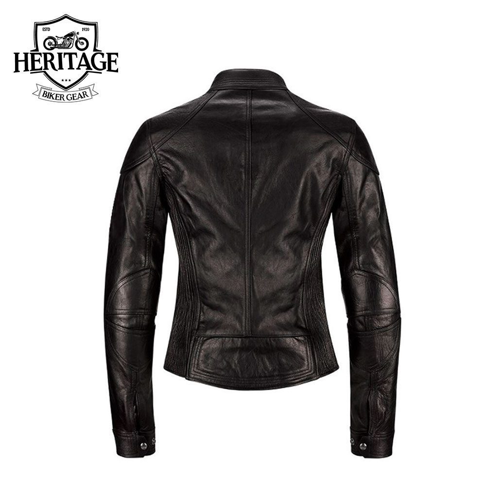 Heritage Biker Gear Motorcycle Women's Leather Jacket