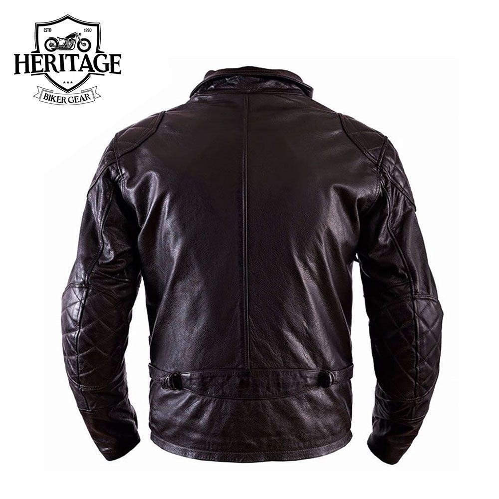 Men's Vintage Bovine Leather Motorcycle Jacket