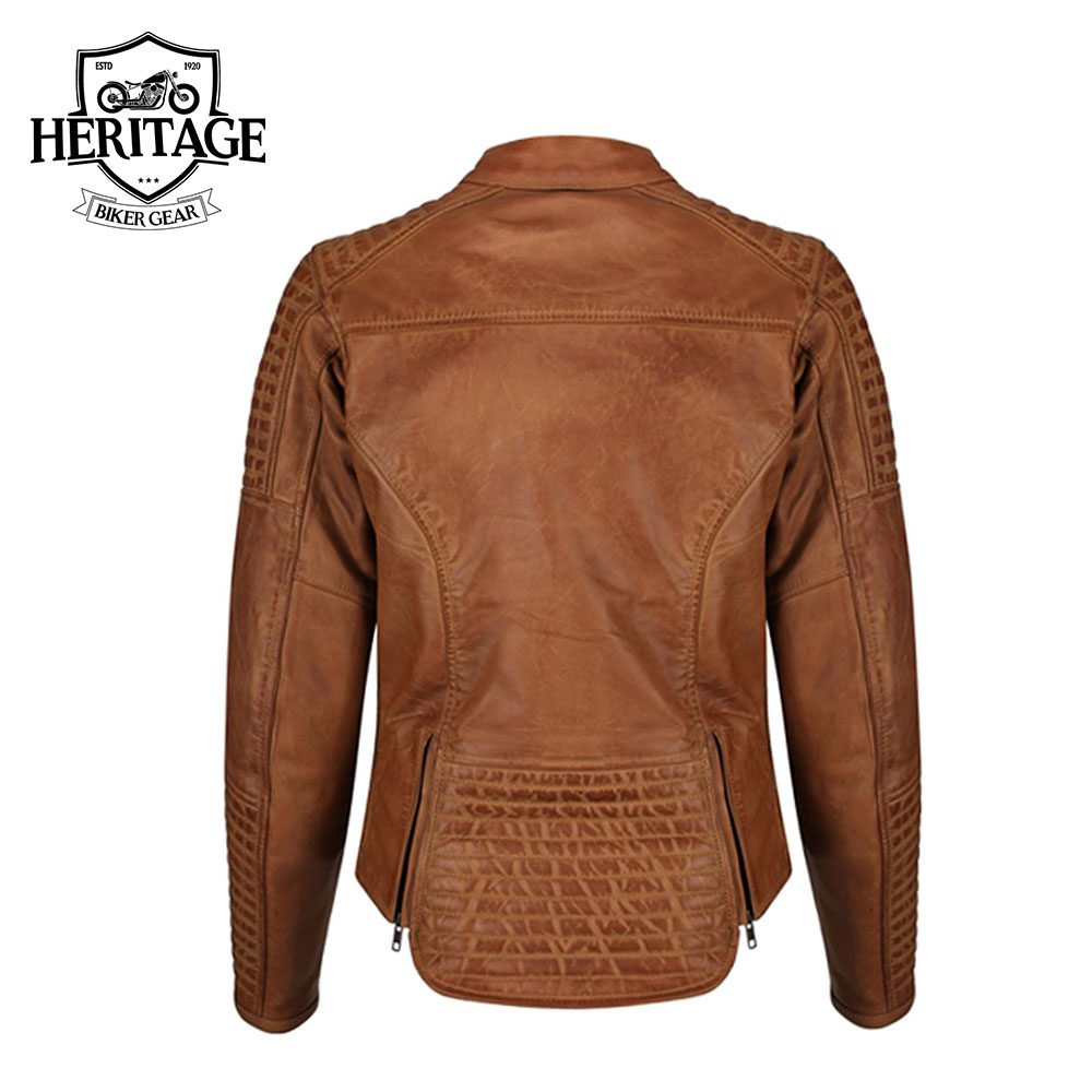 Valerie Camel Motorcycle Women’s Leather Jacket