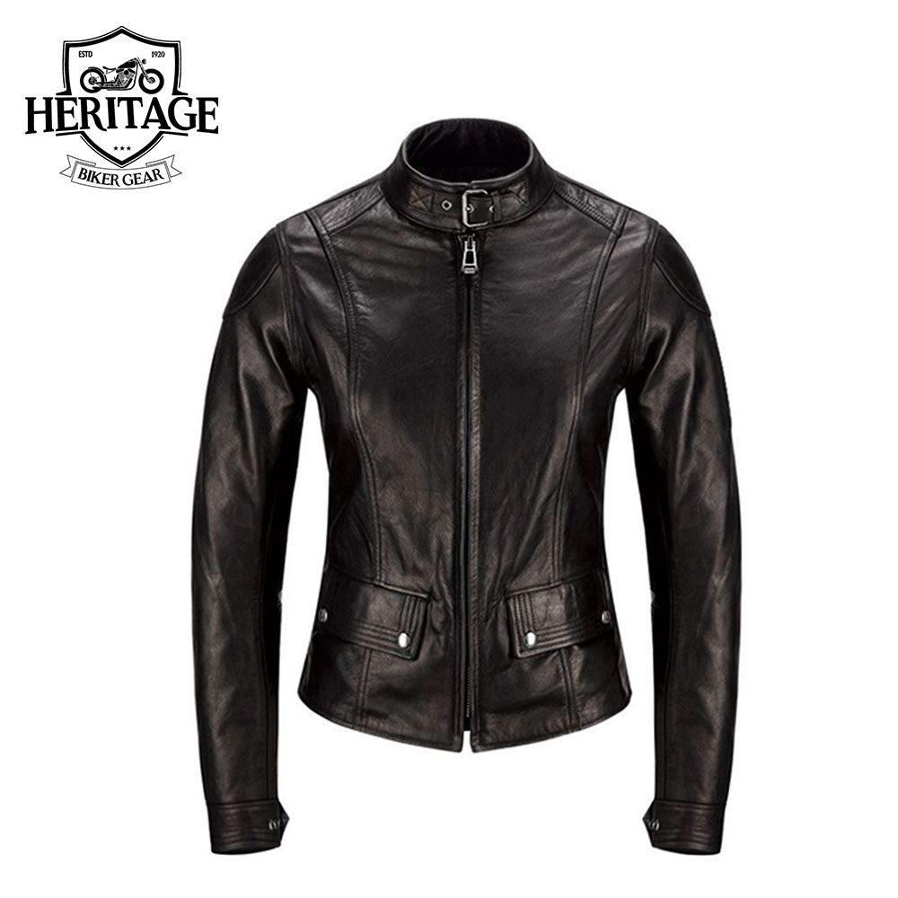 Heritage Biker Gear Motorcycle Women's Leather Jacket