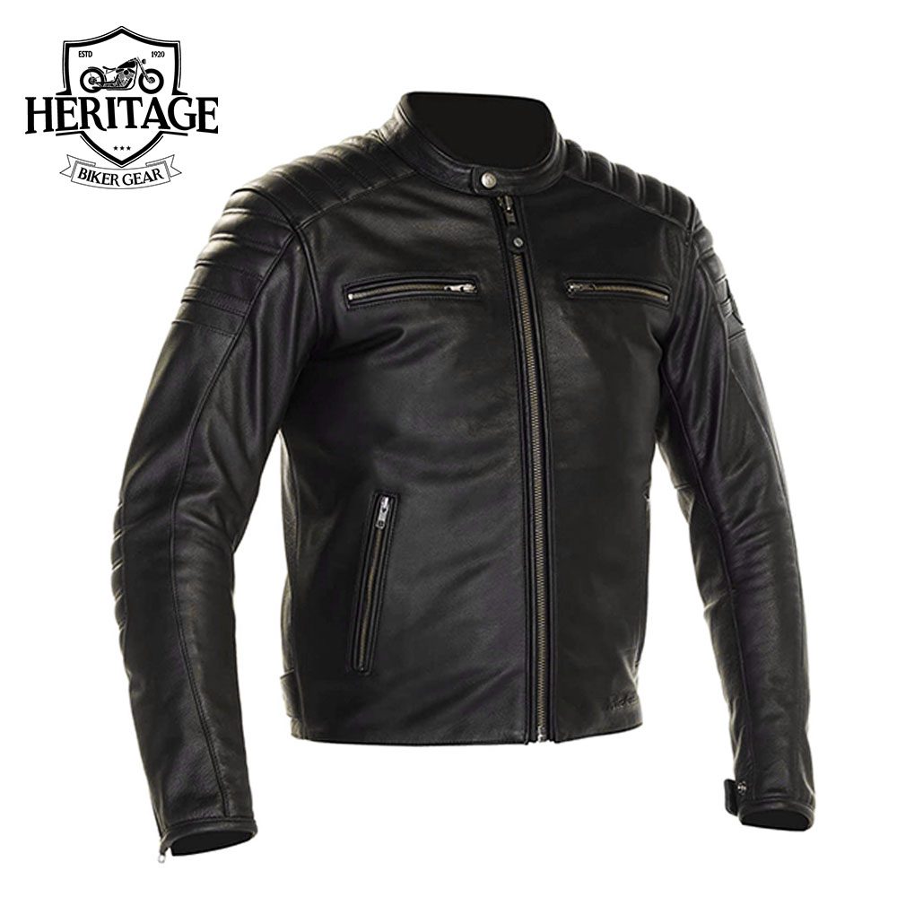 Heritage Biker Gear Leather Jacket - Black