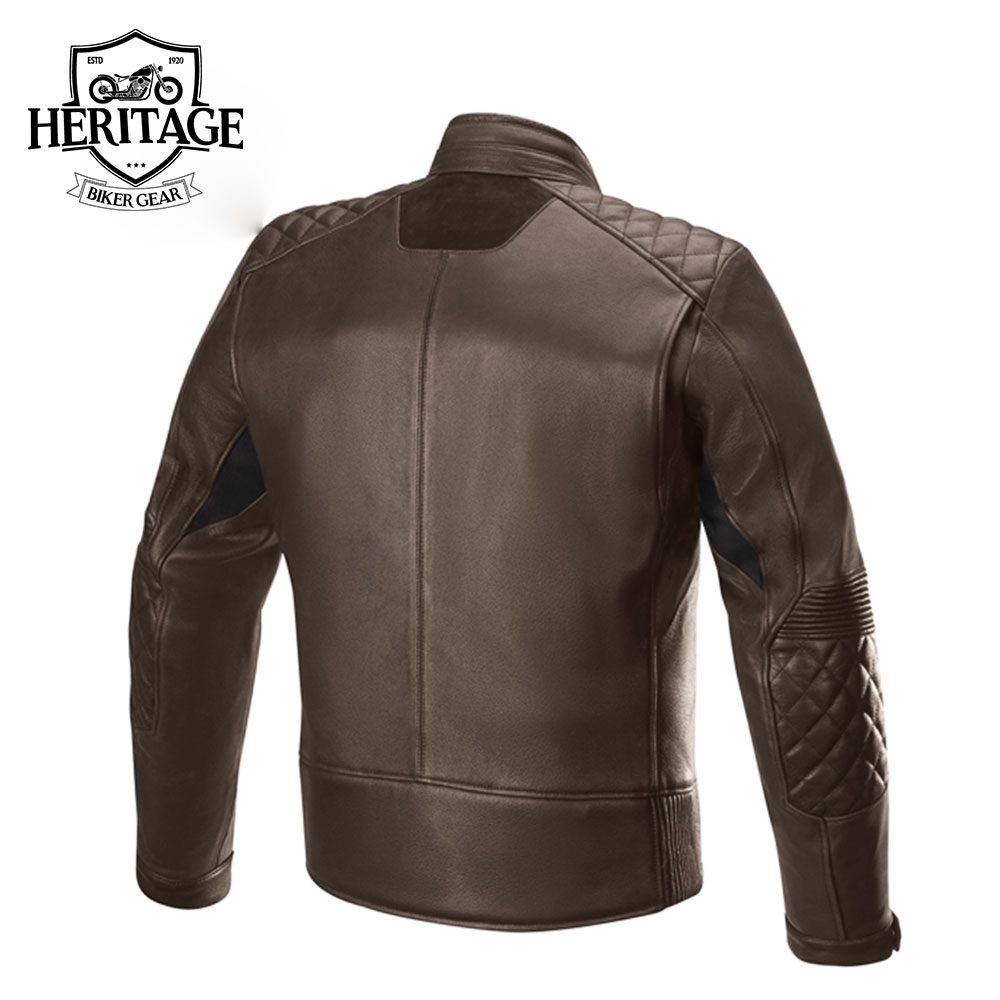 Heritage Biker Gear Motorcycle Leather Jacket for Man