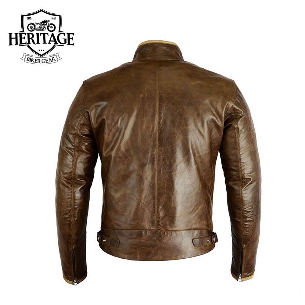 Italian leather Motorcycle Jacket For Men