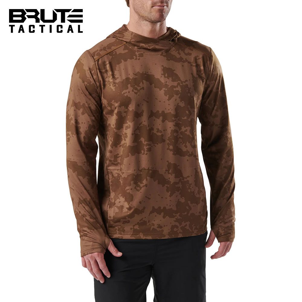 Men Forged Hoodie Color Battle Brown Camo