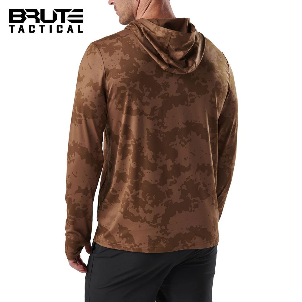 Men Forged Hoodie Color Battle Brown Camo