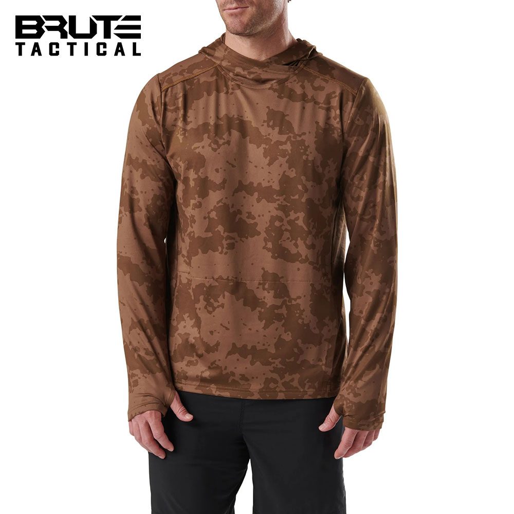 Men Forged Hoodie Color Battle Brown Camo