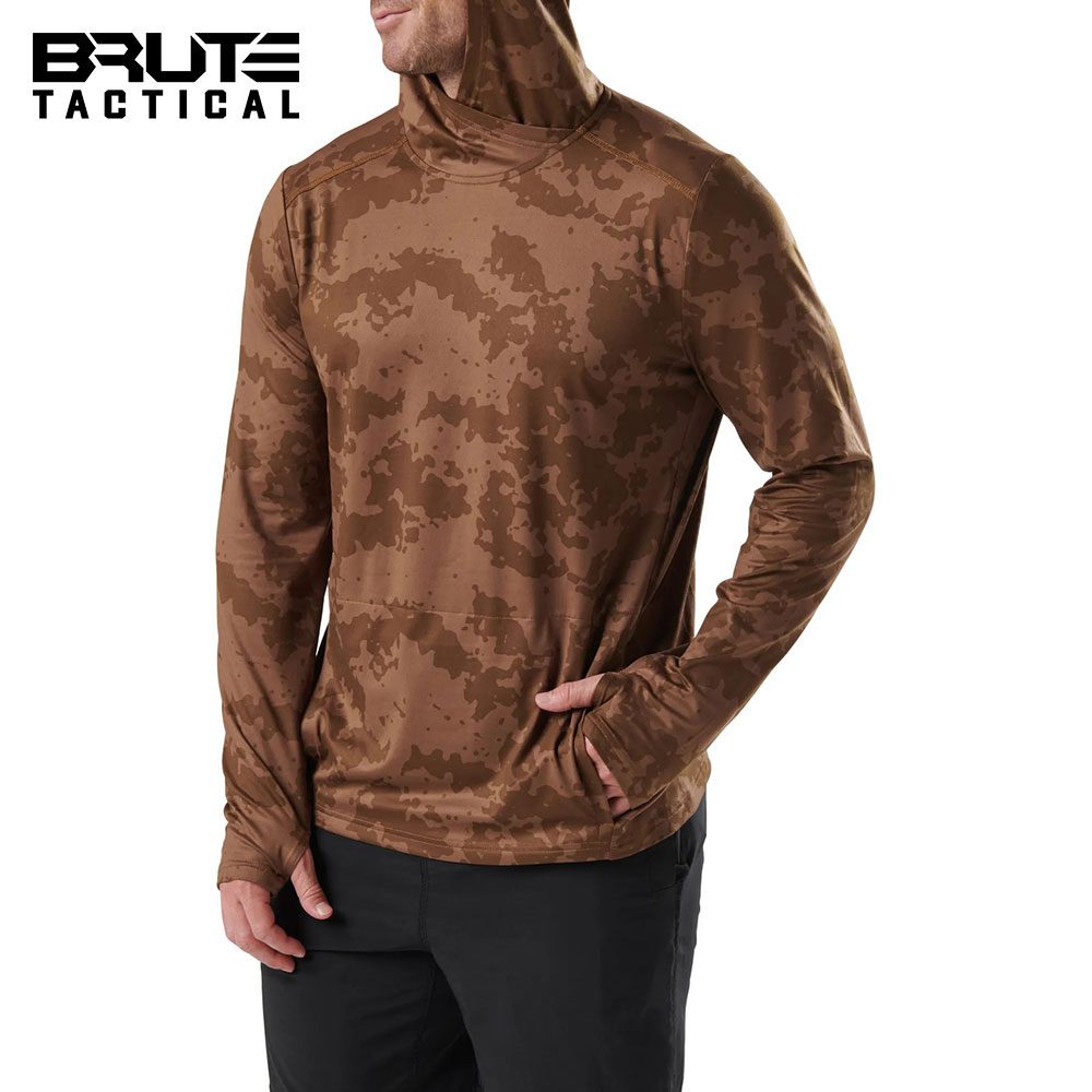 Men Forged Hoodie Color Battle Brown Camo