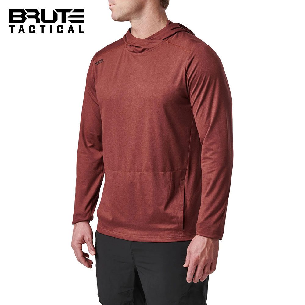 Outdoor Men's Pullover Hooded Long Sleeve Tee