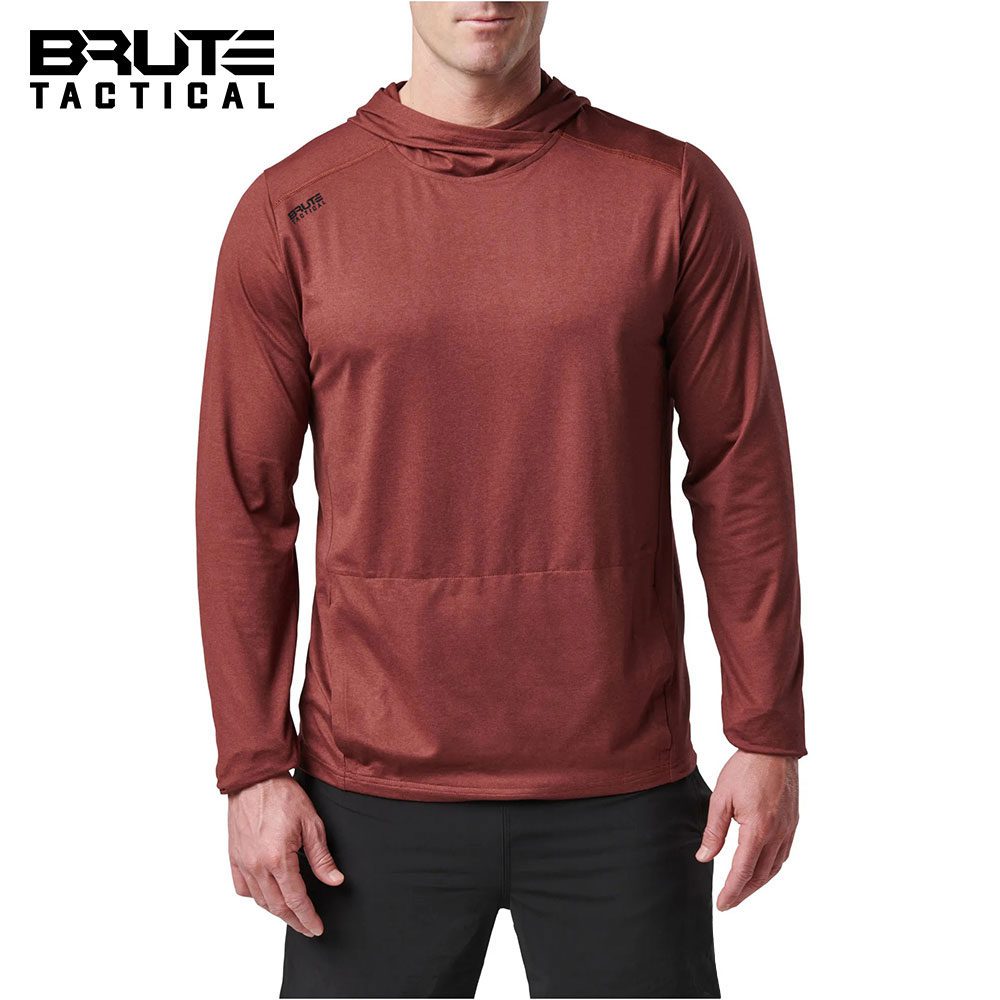 Outdoor Men's Pullover Hooded Long Sleeve Tee