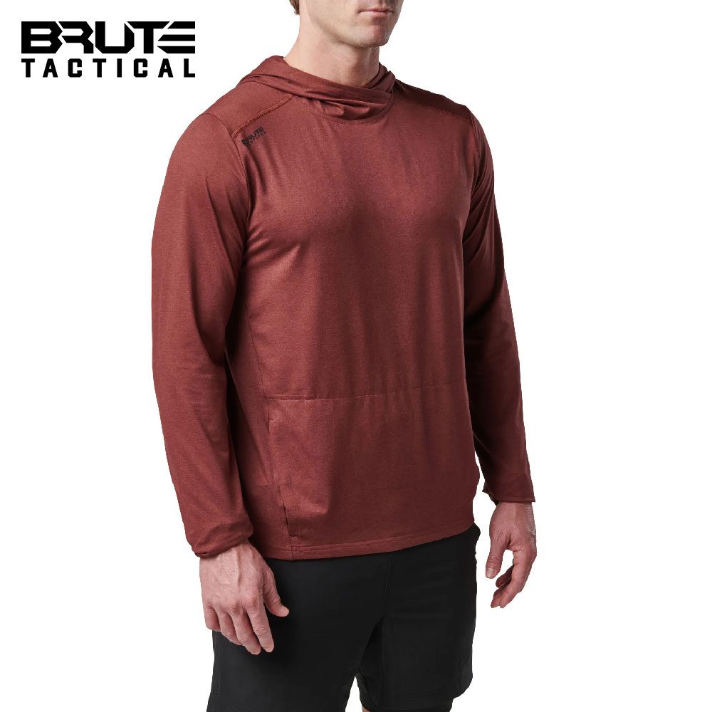 Outdoor Men's Pullover Hooded Long Sleeve Tee