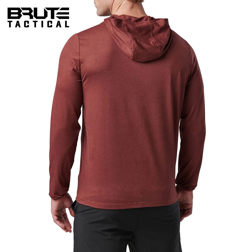 Outdoor Men's Pullover Hooded Long Sleeve Tee