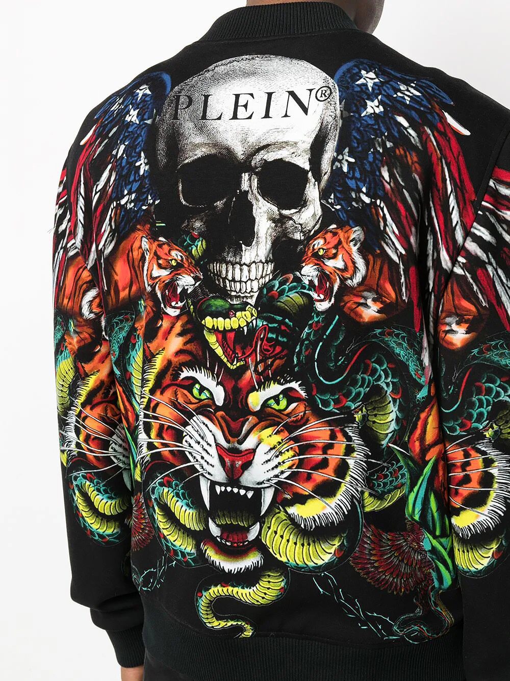 BB tattoo-print bomber jacket For Men’s