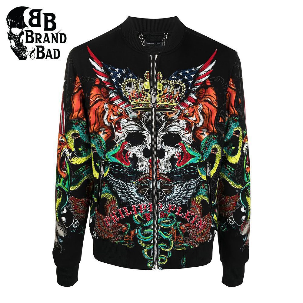 BB tattoo-print bomber jacket For Men’s