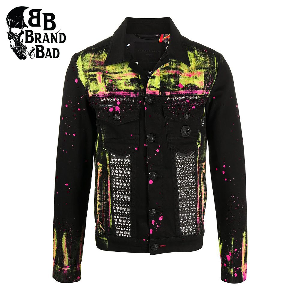 BB Gothic Style Studded Denim Jacket For Men’s