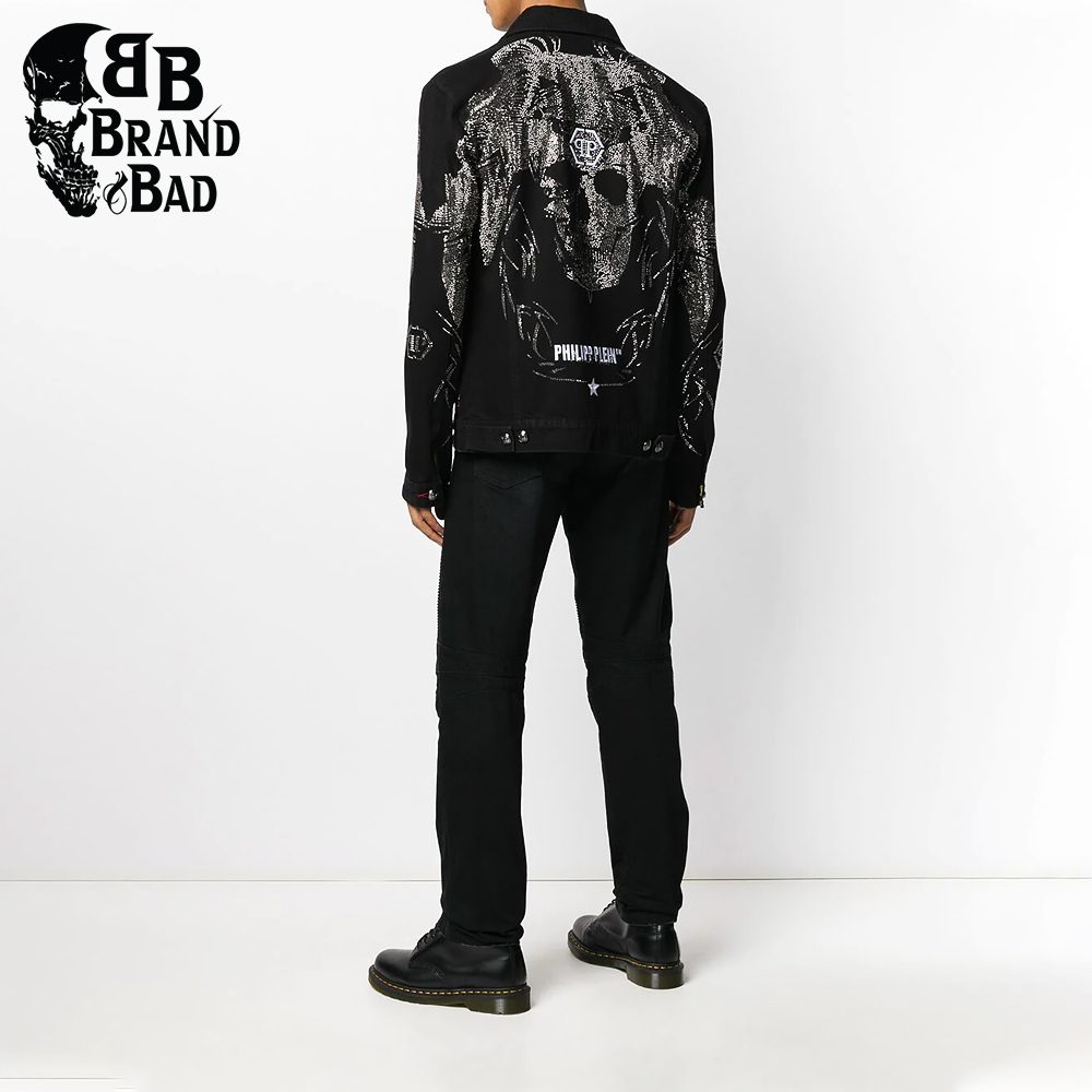 BB skull-embellished Denim Jacket For Men’s