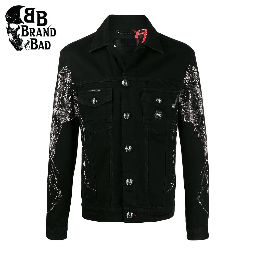 BB skull-embellished Denim Jacket For Men’s