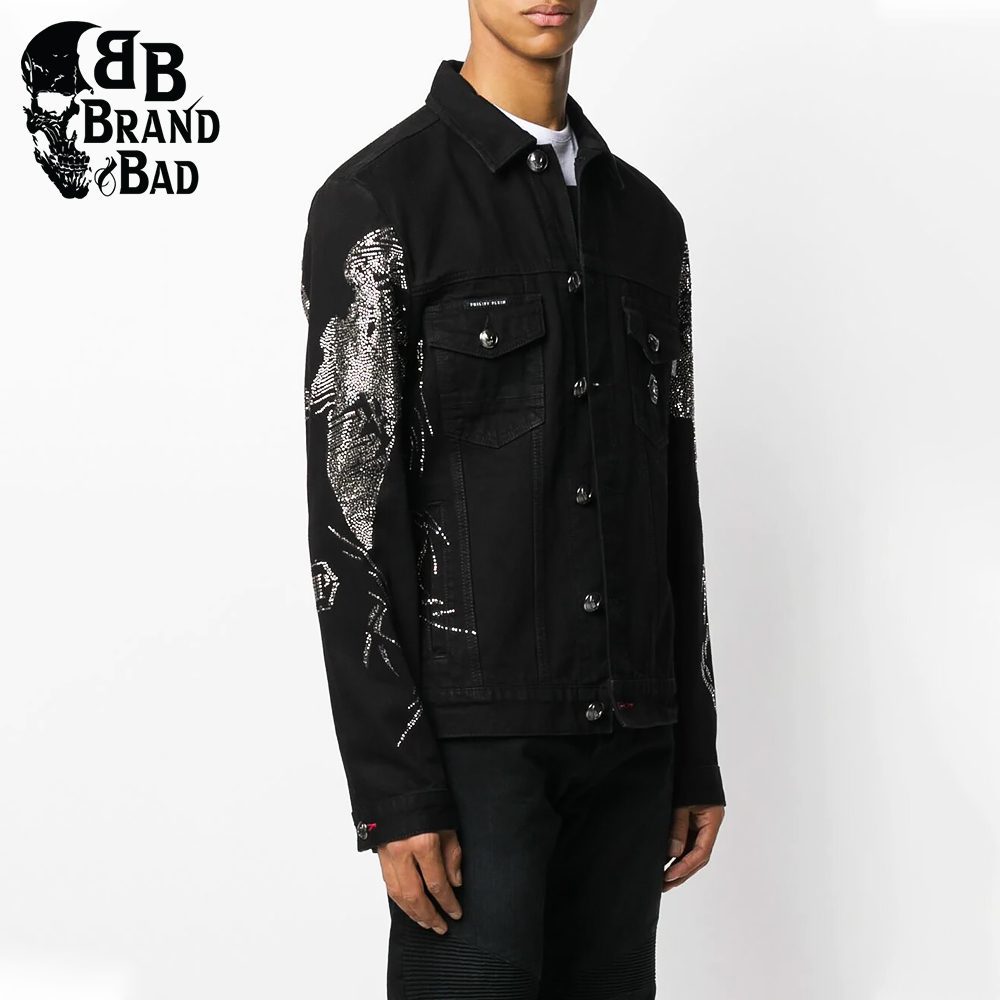 BB skull-embellished Denim Jacket For Men’s