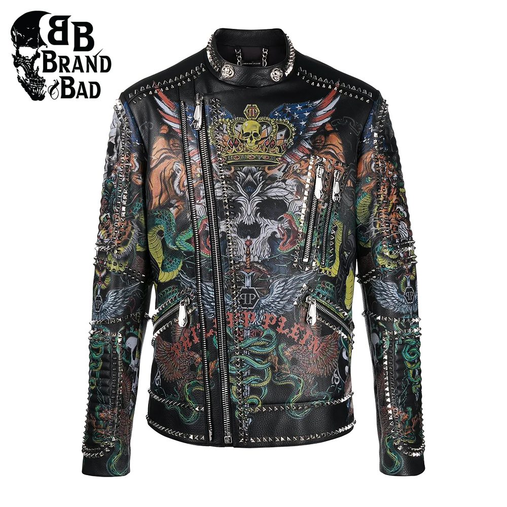 BB Classic Tattoo biker jacket For Men’s