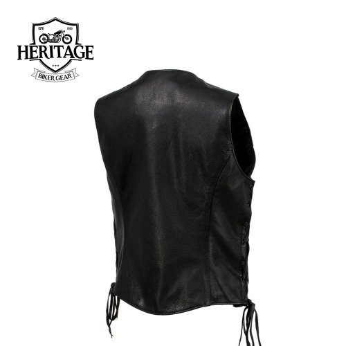 Hot Leathers Motorcycle Vest with Side Laces