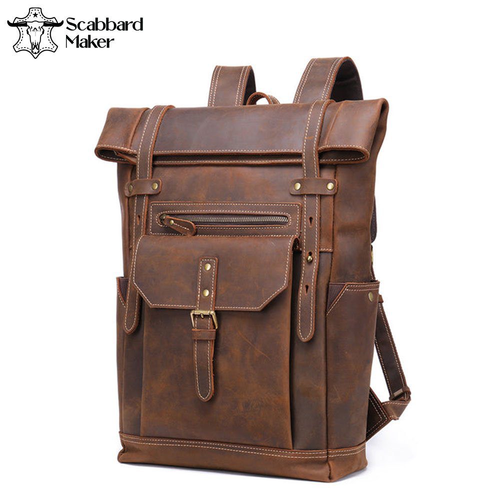 The Vaquetta Genuine Leather Backpack.