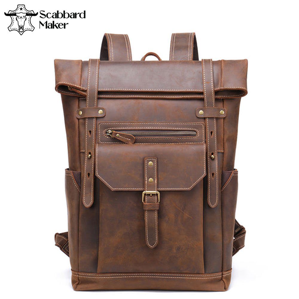 The Vaquetta Genuine Leather Backpack.