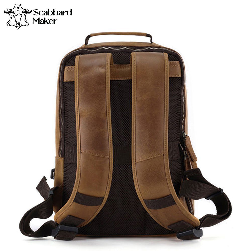 The Square Genuine Leather Backpack