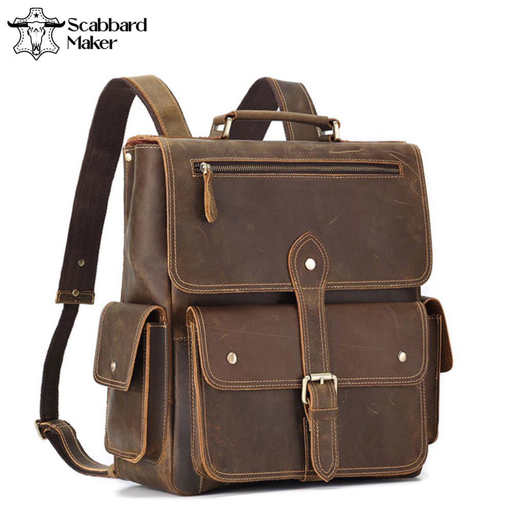 The Quad Genuine Leather Backpack