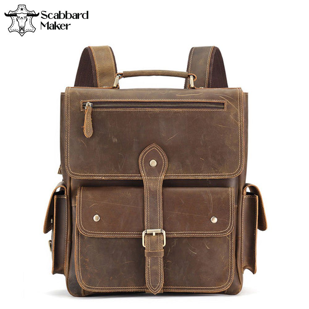 The Quad Genuine Leather Backpack