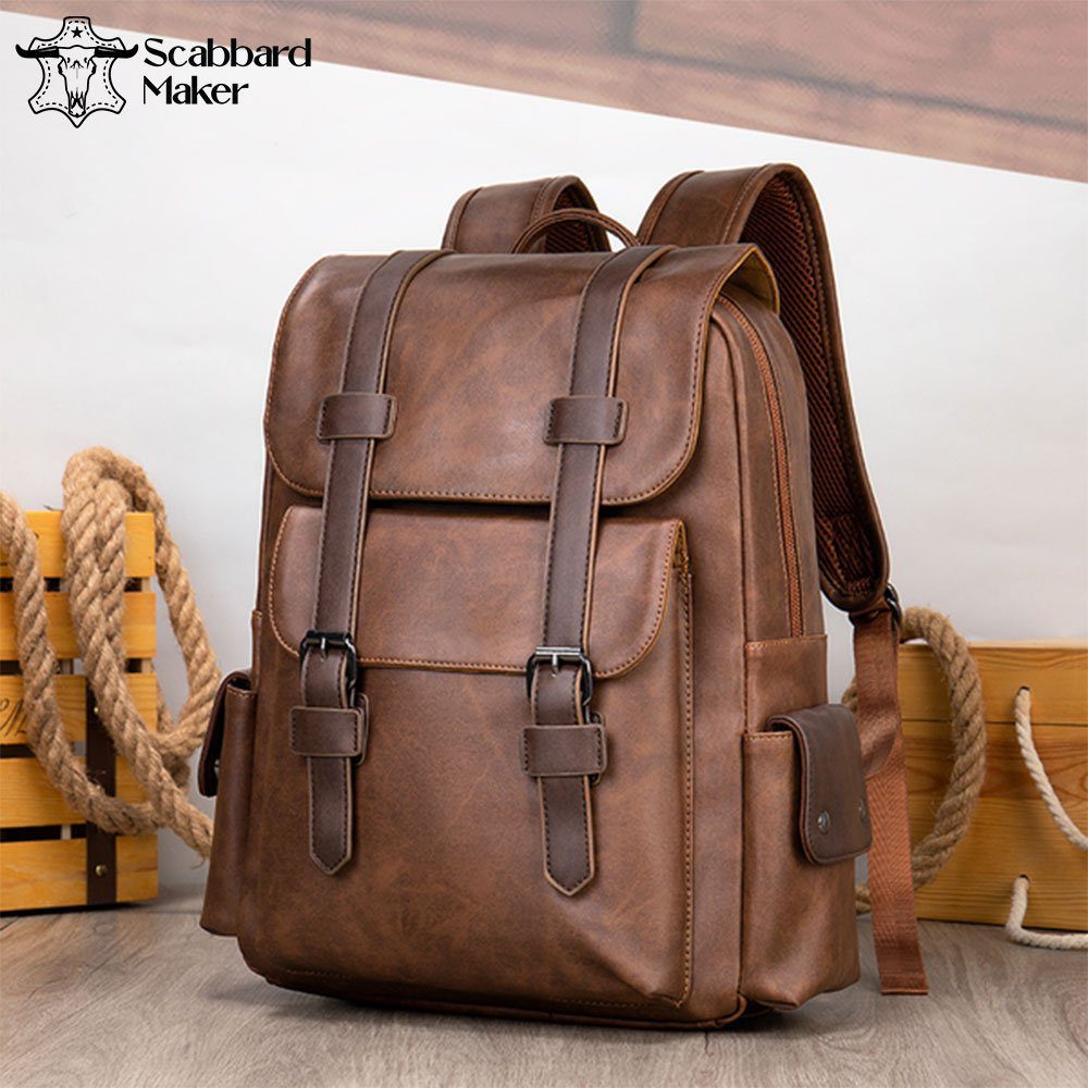 The Scuola Genuine Leather Backpack