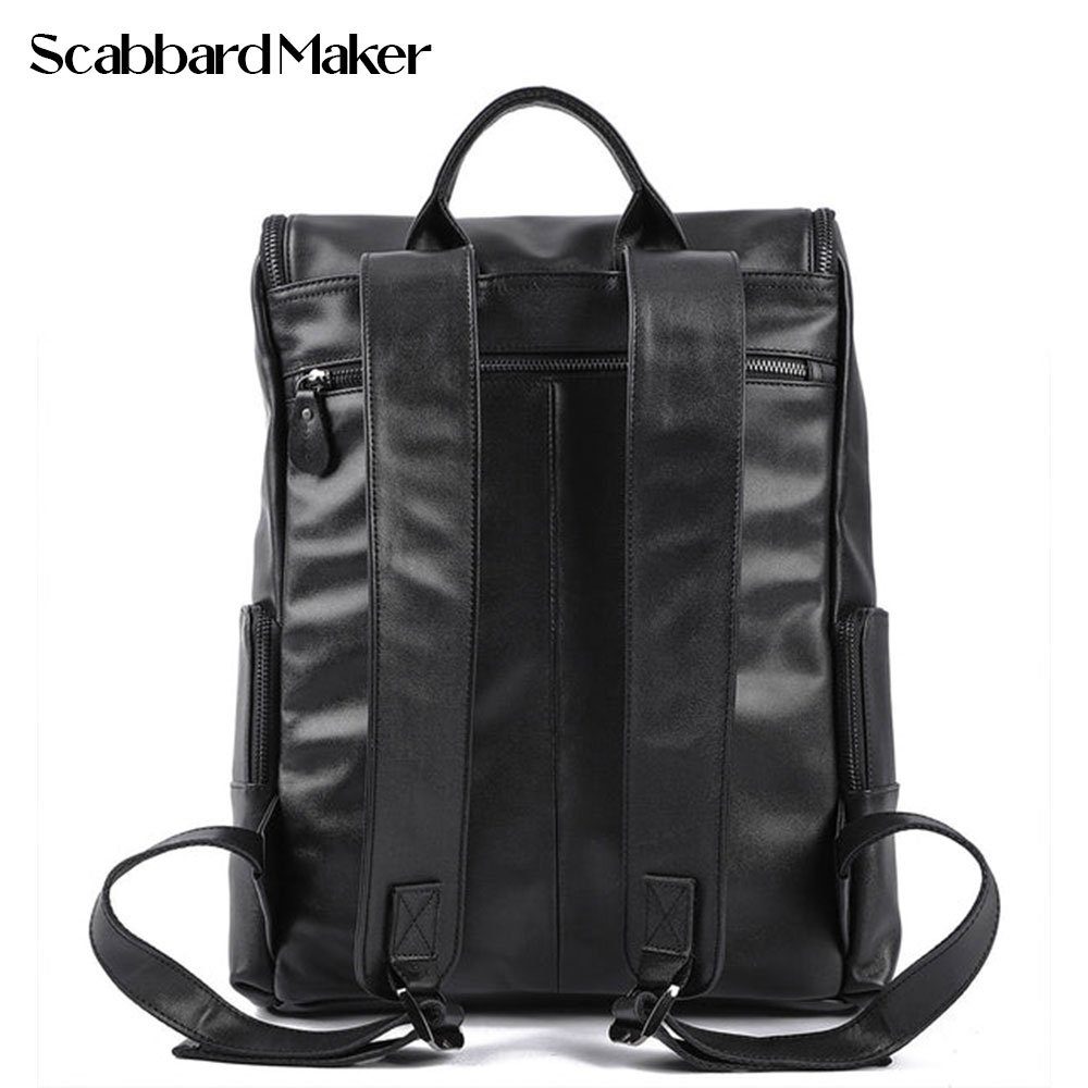 The Charcoal Genuine Leather Backpack.