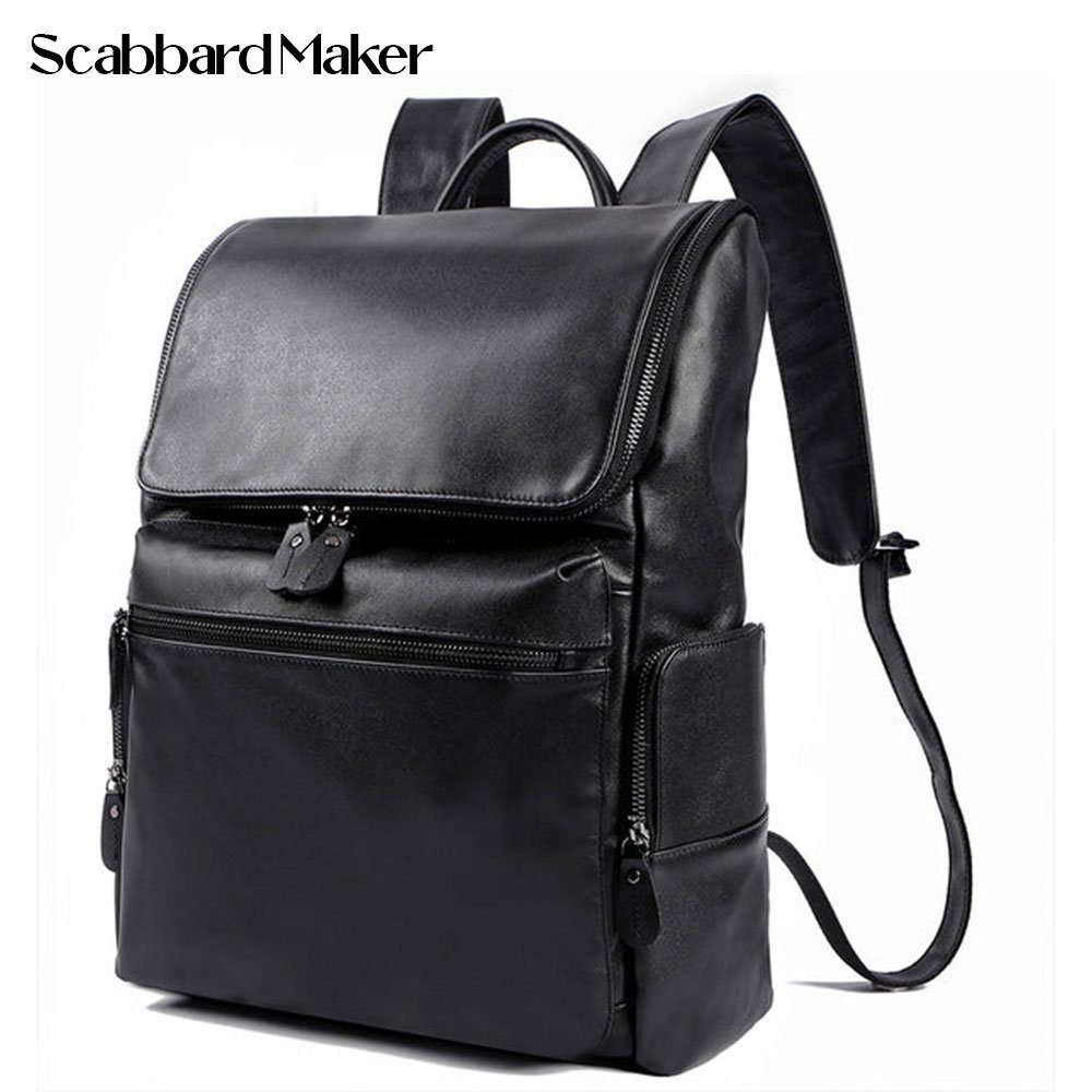 The Charcoal Genuine Leather Backpack.