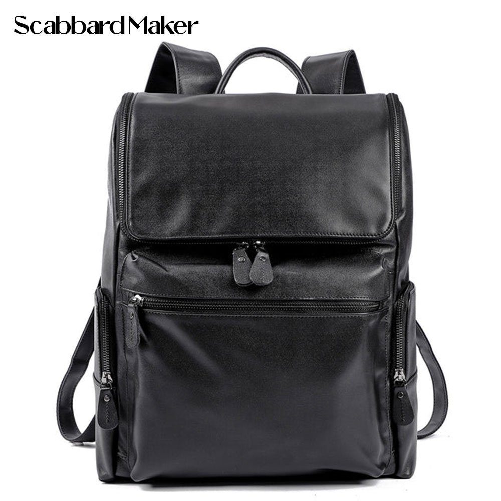 The Charcoal Genuine Leather Backpack.