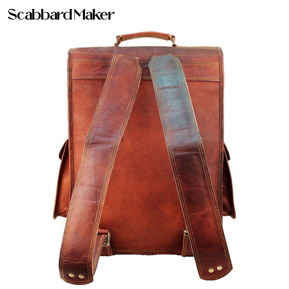 The Mahi Genuine Leather Backpack.