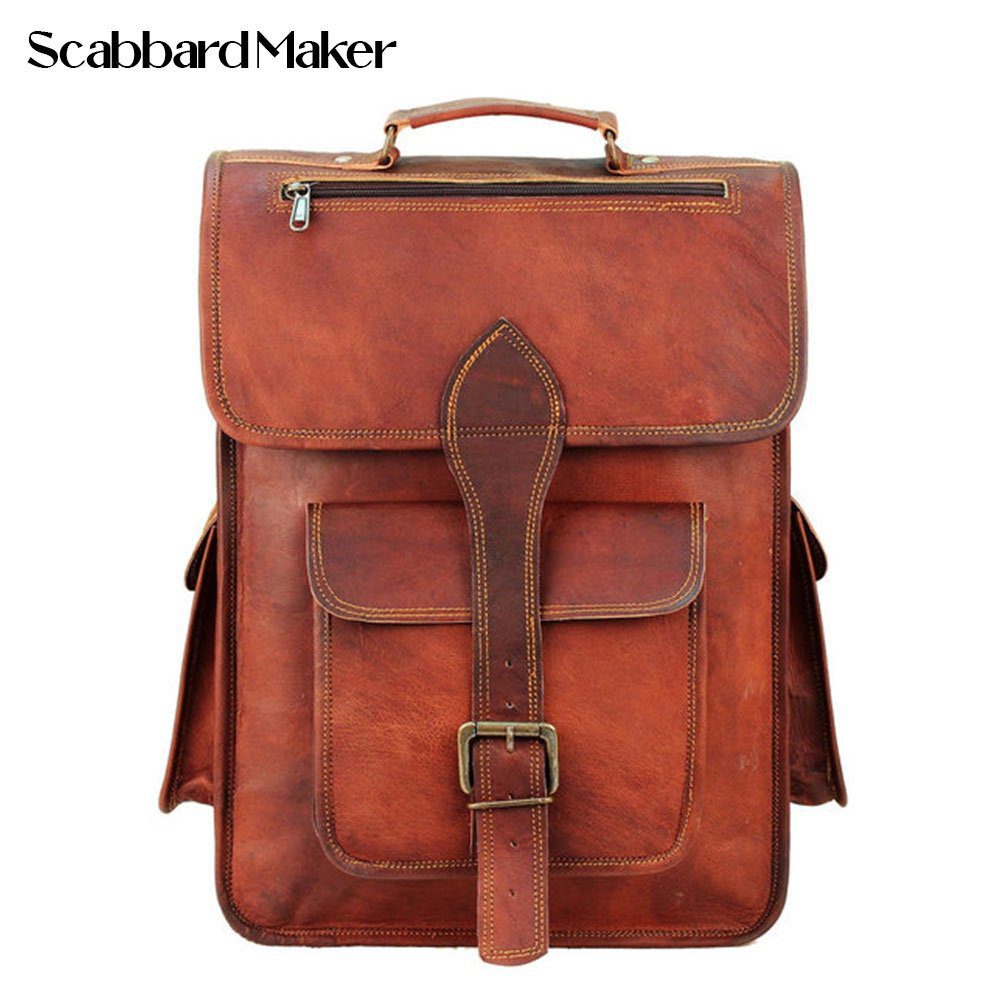 The Mahi Genuine Leather Backpack.